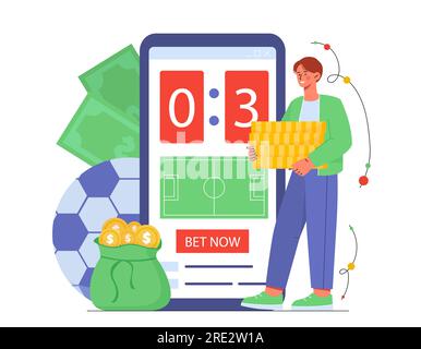 Online betting sports application vector concept Stock Vector