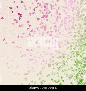 Abstract geometric background. Appealing scattered low poly triangles with colored gradient. Stylish vector illustration. Stock Vector