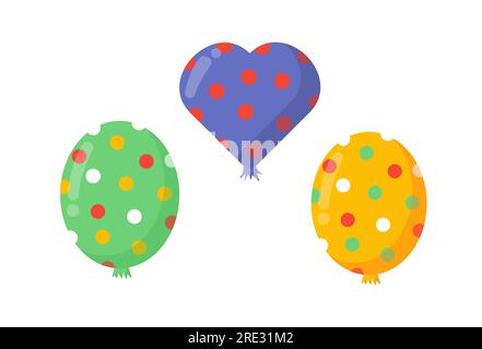 Birthday party colorful balloons vector concept Stock Vector