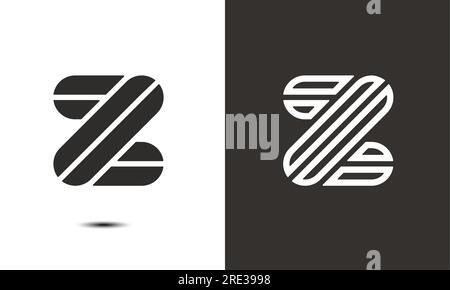 Z Letter Logo concept Linear style. Creative Minimal Monochrome Monogram emblem design template. Graphic Alphabet Symbol for Luxury Fashion Corporate Stock Vector