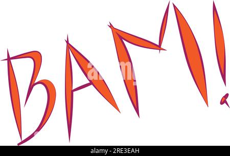 Cartoon-style fighting sounds - BAM! Stock Vector