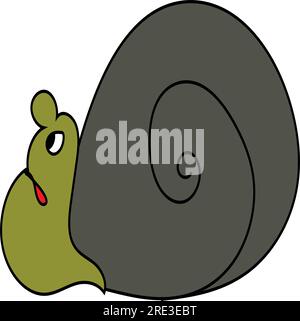 A cartoon land snail Stock Vector