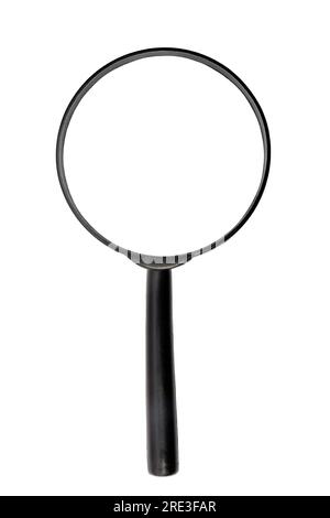 Magnifying glass isolated on white background Stock Photo