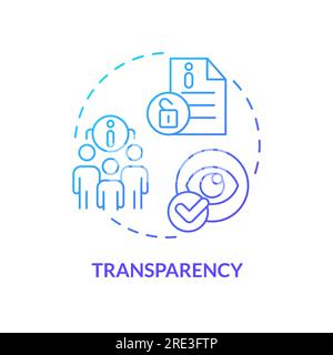 2D transparency concept linear icon Stock Vector