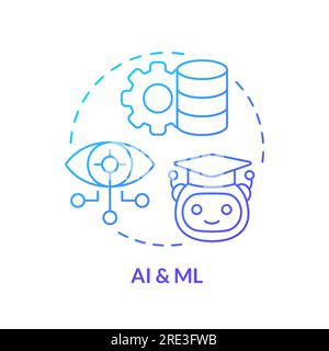 2D AI and ML concept linear icon Stock Vector Image & Art - Alamy