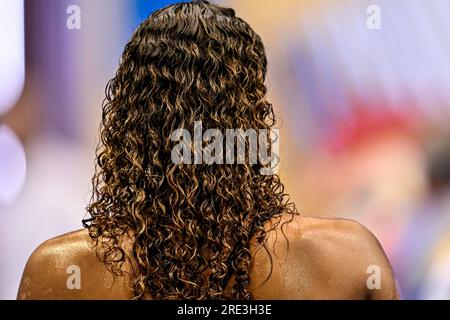 Fukuoka, Japan. 25th July, 2023. Athlete during the 20th World Aquatics Championships at the Marine Messe Hall A in Fukuoka (Japan), July 25th, 2023. Credit: Insidefoto di andrea staccioli/Alamy Live News Stock Photo