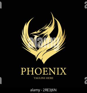 Phoenix logo vector template Stock Vector
