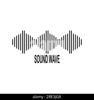 Sound waves linear icons set. Noise, vibration frequency. Volume, equalizer level wavy lines. Music waves, rhythm. Stock Vector