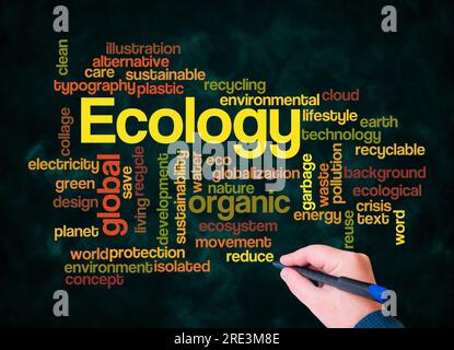 Word Cloud with ECOLOGY concept create with text only. Stock Photo