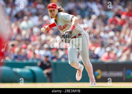 Philadelphia Phillies first baseman Rhys Hoskins (17) in action during a  baseball game against the Washington Nationals, Wednesday, June 23, 2021,  in Philadelphia. (AP Photo/Laurence Kesterson Stock Photo - Alamy