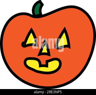 Sketch of a Halloween Jack-o-lantern Stock Vector