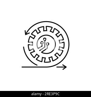 Agile electronic automatic cycle. Development and improvement. Fast integration process. Stock Vector