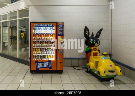 The interior of The Centre shopping centre at Cumbernauld New Town in North Lanarkshire, Scotland. Stock Photo