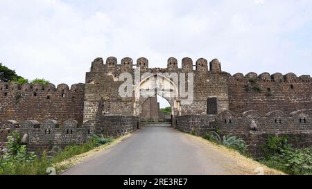 INDIA, KARNATAKA, KALABURGI, June 2023, Entrance of Gulbarga Fort, Fort was Built in 14th Century by Sultan Al-ud-din Bahmani of Bahmani Sultanate Stock Photo