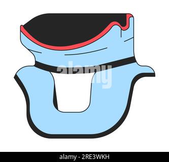 Cervical collar flat line color isolated vector object Stock Vector