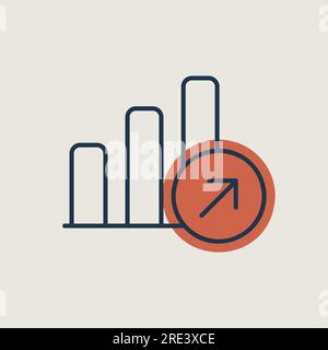 Growth graph outline icon. Finances sign. Graph symbol for your web site design, logo, app, UI. Vector illustration, EPS10. Stock Vector