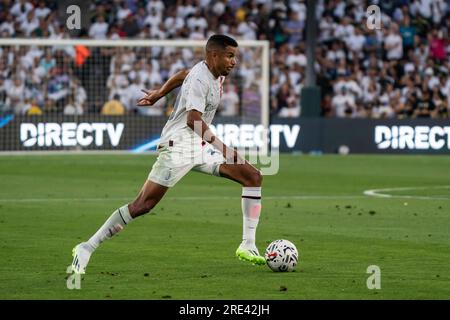 AC Milan forward Junior Messias (30) during the Soccer Champions Tour against Real Madrid, Sunday, July 23, 2023, at the Rose Bowl, in Pasadena, CA. R Stock Photo