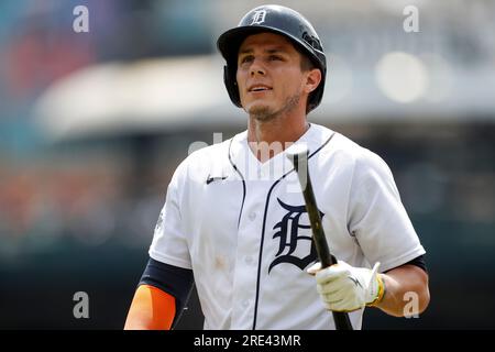 Baltimore Orioles James McCann (27) bats during a spring training baseball  game against the Toronto Blue Jays on March 1, 2023 at Ed Smith Stadium in  Sarasota, Florida. (Mike Janes/Four Seam Images