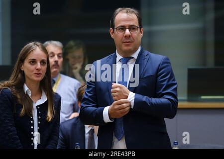 Brussels, Belgium. 25th July, 2023. Darij Krajcic, Minister Of 