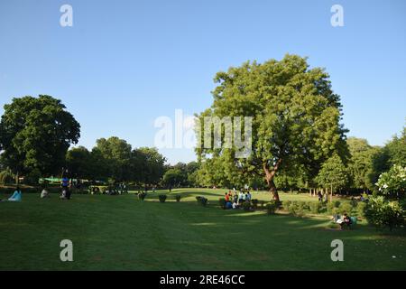 Chandrashekhar Azad Park (also known by its former name Alfred Park, and Company Bagh during the Company Raj). It is a public park in Prayagraj (forma Stock Photo