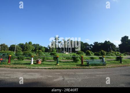 Chandrashekhar Azad Park (also known by its former name Alfred Park, and Company Bagh during the Company Raj). It is a public park in Prayagraj (forma Stock Photo