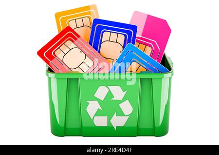 green SIM card isolated on white background Stock Photo - Alamy