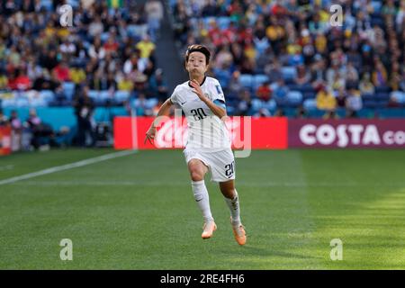Sydney, Australia. 25th July, 2023. Hyeri Kim running during the FIFA Women's World Cup 2023 between Colombia and Korea Republic at Sydney Football Stadium on July 25, 2023 in Sydney, Australia Credit: IOIO IMAGES/Alamy Live News Stock Photo
