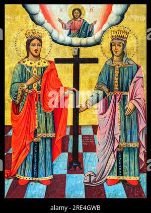 Constantine and helena (icon Stock Photo - Alamy