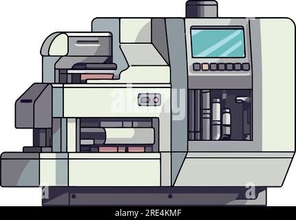 Modern printer design over white Stock Vector