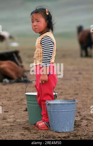 Mongolian Nomad Girl in Traditional Dress Mongolia 2005 Stock Photo - Alamy