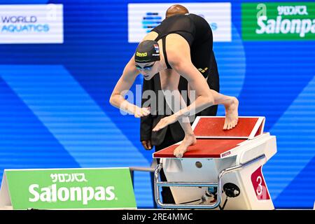 Fukuoka, Japan. 25th July, 2023. FUKUOKA, JAPAN - JULY 25: Marrit Steenbergen of the Netherlands competing in Women's 200m Freestyle on Day 12 of the Fukuoka 2023 World Aquatics Championships at the Seaside Momochi Beach Park on July 25, 2023 in Fukuoka, Japan. (Photo by Nikola Krstic/BSR Agency) Credit: BSR Agency/Alamy Live News Stock Photo