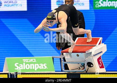 Fukuoka, Japan. 25th July, 2023. FUKUOKA, JAPAN - JULY 25: Marrit Steenbergen of the Netherlands competing in Women's 200m Freestyle on Day 12 of the Fukuoka 2023 World Aquatics Championships at the Seaside Momochi Beach Park on July 25, 2023 in Fukuoka, Japan. (Photo by Nikola Krstic/BSR Agency) Credit: BSR Agency/Alamy Live News Stock Photo