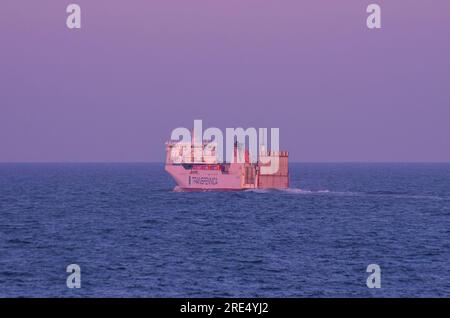 The Transfennica RoRo cargo ferry of the Sietas 163 type on the Baltic ...