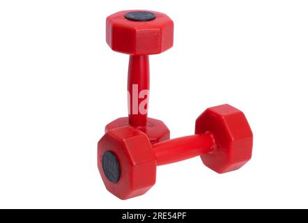 dumbbells isolated on white background Stock Photo