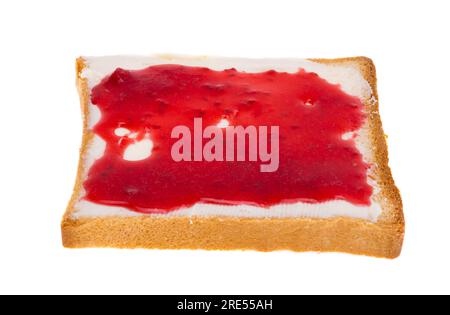 sandwich with butter and jam isolated on white background Stock Photo