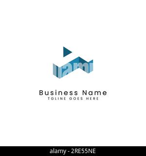 Simple T Letter logo in 3d design. Creative vector illustration with typographic shape Stock Vector
