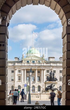 The courtyard of Somerset House, The Strand, City of Westminster, Greater London, England, United Kingdom Stock Photo