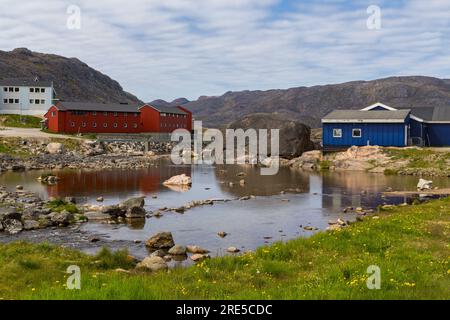 Lake at Qaqortoq, Greenland in July Stock Photo