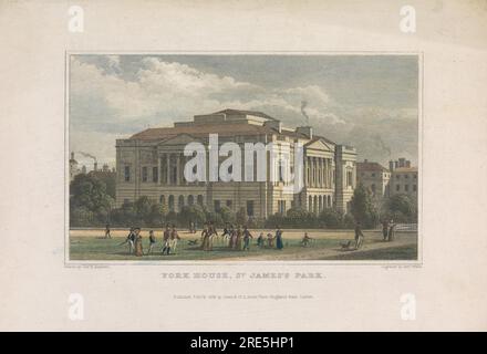 York House, St. James's Park 1828 by Robert William Wallis Stock Photo