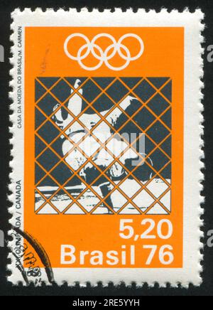 BRAZIL - CIRCA 1976: stamp printed by Brazil, shows  judo, circa 1976 Stock Photo