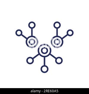 nodes line icon, data structure vector Stock Vector