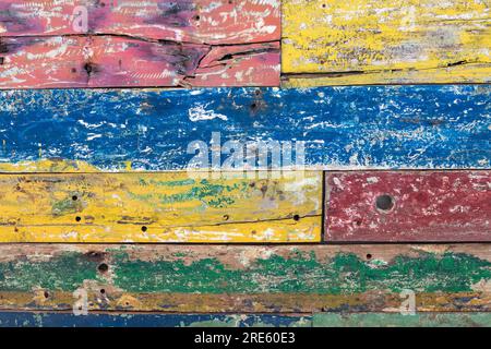 Old multicolour wooden background, perfect textured pattern. Stock Photo