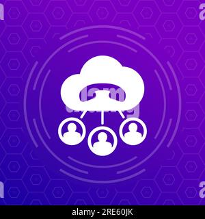 Voip telephony or calls vector icon Stock Vector