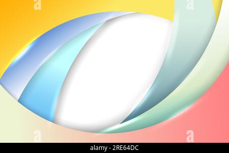 Abstract elegant colorful design of geometric circle template with glitters. Overlapping in copy space in middle background. Illustration Stock Vector