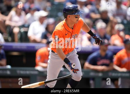 Houston, United States. 28th Apr, 2023. Houston Astros second baseman Mauricio  Dubon (14) during the MLB game between the Philadelphia Phillies and the  Houston Astros on Friday, April 28, 2023, at Minute