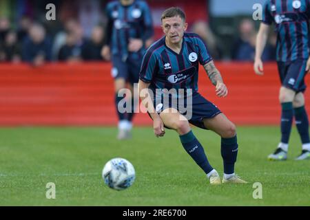 Hartlepool United's Ollie Finney during the Vanarama National League match  between Altrincham and Hartlepool United at Moss Lane, Altrincham on  Tuesday 19th September 2023. (Photo: Scott Llewellyn