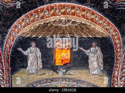 The beautiful mausoleum of Galla Placidia is one of the oldest and most precious buildings in Ravenna,declared a World Heritage Site by Unesco in 1996 Stock Photo