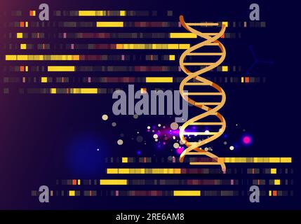 Genetics Sequencing - Precision Medicine - Abstract Illustration as EPS 10 File Stock Vector