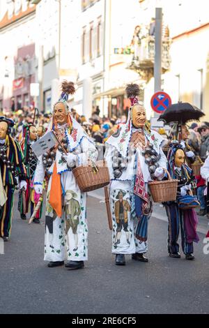 Schwäbisch Alemannische Fastnacht Rottweiler Narrensprung Masken Stock Photo