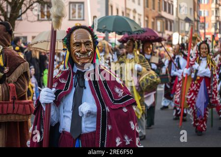 Schwäbisch Alemannische Fastnacht Rottweiler Narrensprung Masken Stock Photo